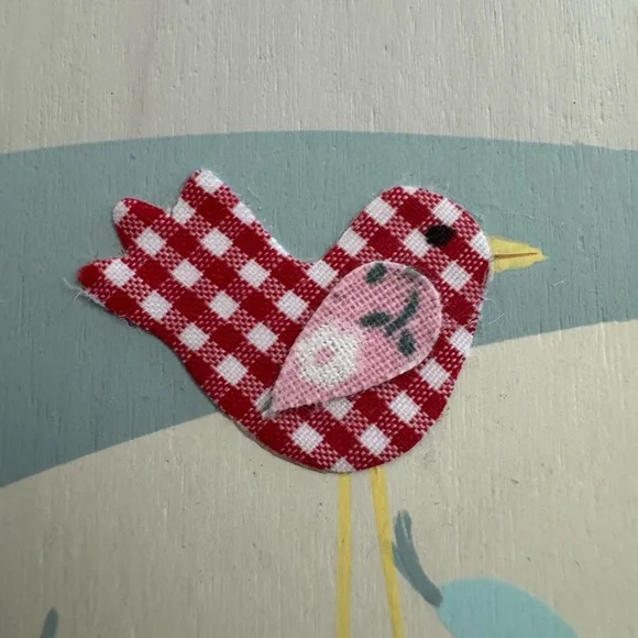 Pottery Barn Kids Woodland Tree & Birds Wall Art Panel – Pink, Brown, Red Blue - Picture 5 of 14